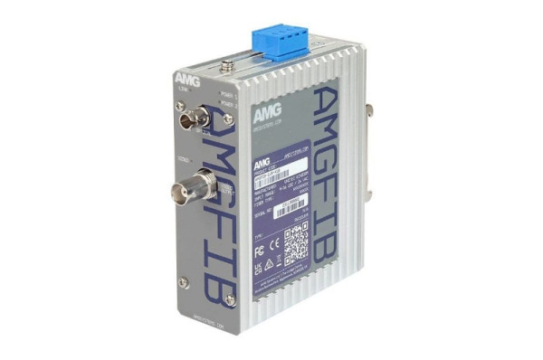 AMG Systems 1-Kanal CVI/TVI/AHD/CVBS Video Empfänger Multimode 1 km, 1 Faser, 1550nm ST Connector, 12-36 VDC / 24 VAC Eingangsspannung, AMGFIB-1VR-M1B