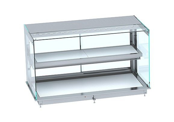 CombiSteel Einbauwärmevitrine Keramik Eckig - Weiß 5/1, Breite (mm): 1765, 7495.0355