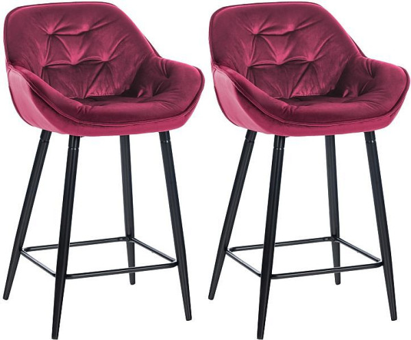 CLP Barhocker Gibson 76 Samt, lila, VE: 2 Stück, 322247