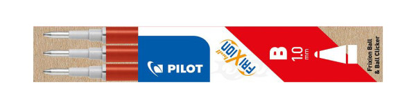 PILOT Tintenrollermine FriXion BLS-FR10 - 0,5 mm, rot, 3er Pack, BLSFR10-R-S3-E