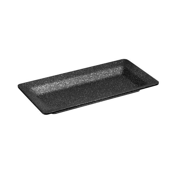 APS Tablett GN 1/3 FrostFire, Aluminium, Antihaftbeschichtung, 32,5 x 17,6 cm, Höhe 3 cm, Schwarz-silber, 30505