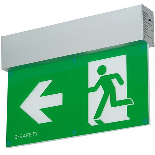 B-SAFETY LED-Notleuchte L-Lux Standard, Autotest, Leuchtdauer 1-8 Stunden, Wandaufbau, 304268