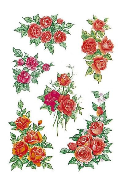 HERMA 3809 Sticker DECOR Rosenbouquets, VE: 10 Stück, 3809, 4008705038096