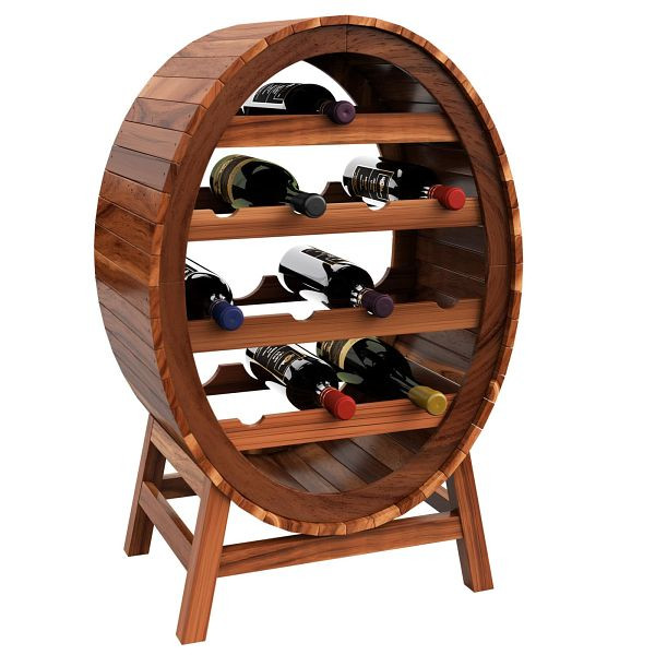 casaria Weinregal 12 Flaschen Weinfass Design, 103913