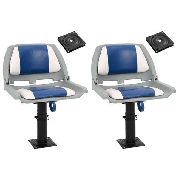 vidaXL Bootssitze mit Podest, VE: 2 Stück, Höhenverstellbar 360° Drehbar, 3294956