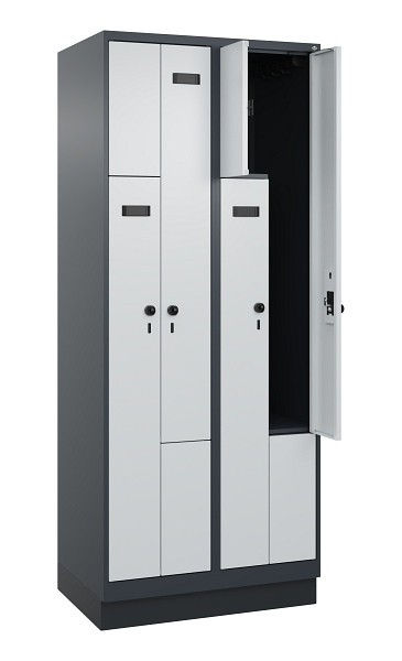 C+P Z-Spind Evolo PLUS, Sockel, 4 Fächer, 1950x800x500mm, 7016/7035, 049023-224 S10022