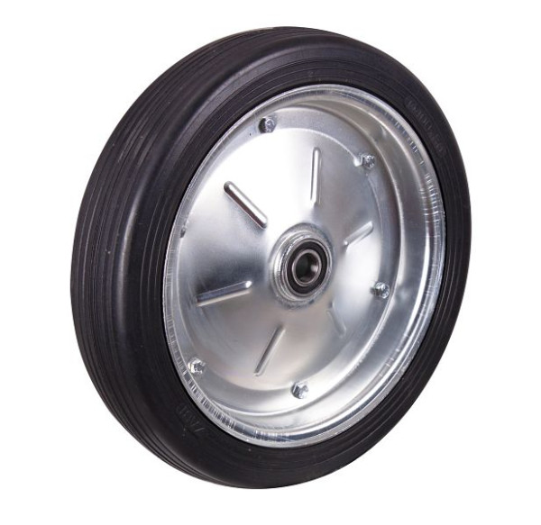 VARIOfit Vollgummirad, 400 x 80 mm, schwarz, für Handpritschenwagen + Stahlflaschenkarren, ebg-400.008