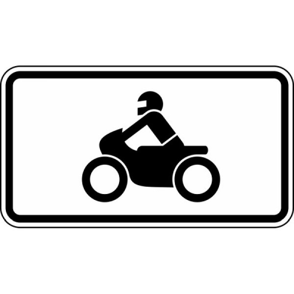 Stein HGS Nur Krafträder, auch mit Beiwagen, Kleinkrafträder und Mofas Nr. 1010-62, 600 x 330 mm, Flachform 2 mm, RA1, 1010-62-211