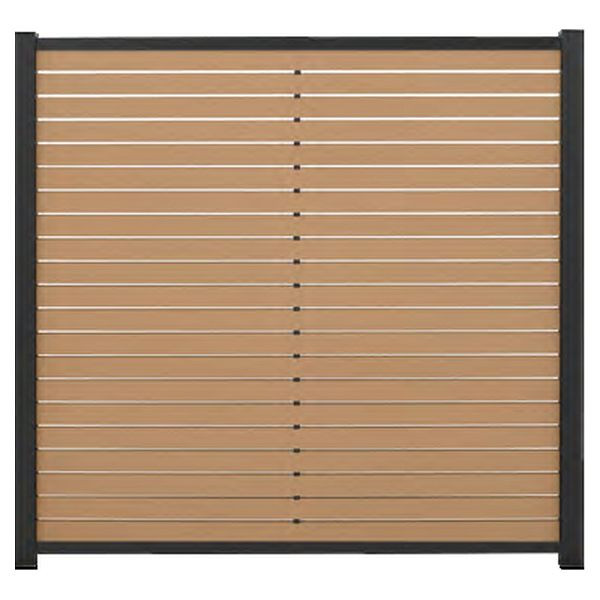 T&J HANÖ-Serie KARAMEL, 21 Lamellen 20 x 75/68 x 1793 mm, BPC-Rhombus-Steckzaun, 44542