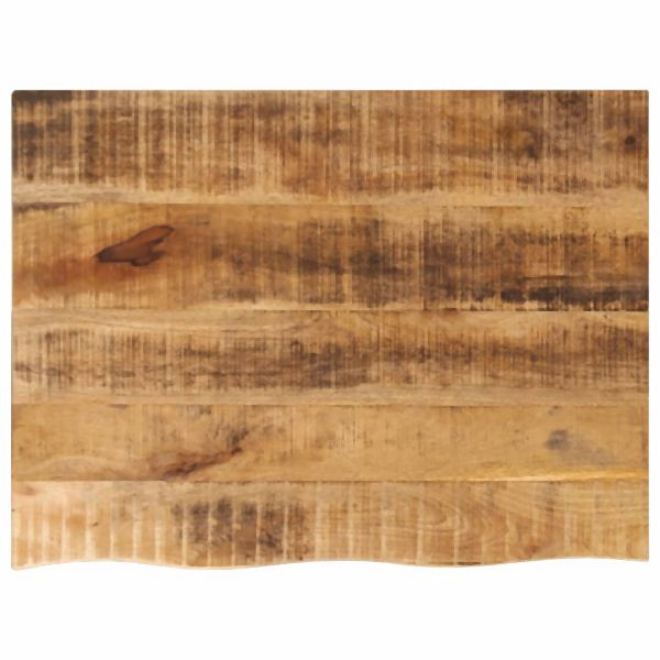vidaXL Tischplatte 70x60x2,5 cm Baumkante Massivholz Raues Mangoholz, 370355