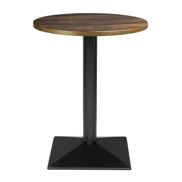 Bolero Kompletttisch Rund Dunkles Holzeffekt 600mm, HW853