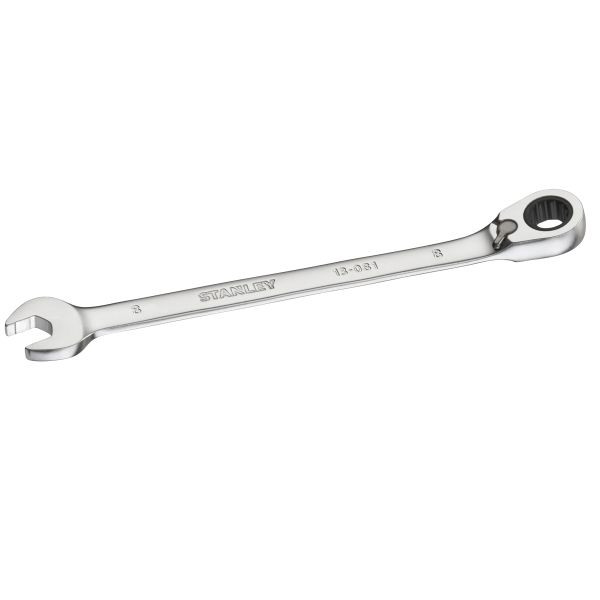 Stanley FATMAX Ringmaulschlüssel mit Ratsche 8 mm, 72 Zähne, 12-Kant, 15° gekröpft, FMMT13081-0