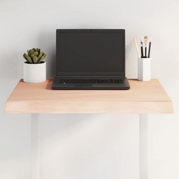 vidaXL Tischplatte 60x60x(2-4) cm Massivholz Unbehandelt Baumkante, 363870