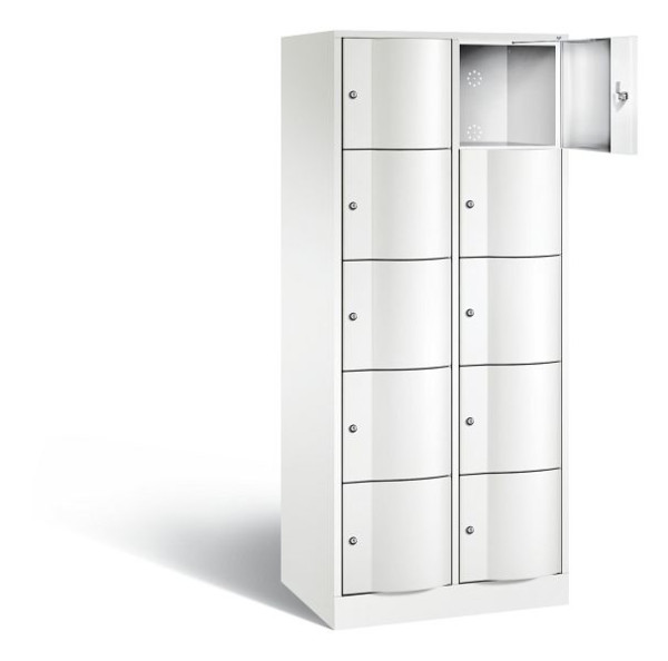 C+P Schließfachschrank Resisto, H1950xB772xT540mm, Farbe: Verkehrsweiß, 8570-272 S10604