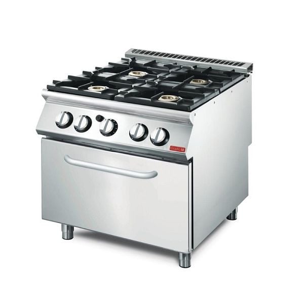 Gastro M Gasherd mit Ofen 70/80CFGB, 29,7 kW, 4 Brenner, Erdgas, 700-Serie, GL928