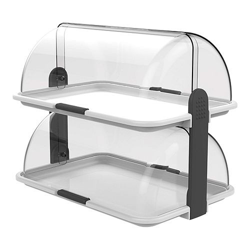 Biesse Buffetvitrine 47x32cm, weiß, Fächer: 2, Polypropylen (PP), 245020