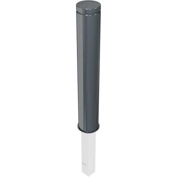 Stein HGS Stilpoller Ø 152 mm mit Zierring, mit Dreikantverschluss, DIN 3223/Schließung unten, DB 703 anthrazit-eisenglimmer, ohne Ösen, 40155fb
