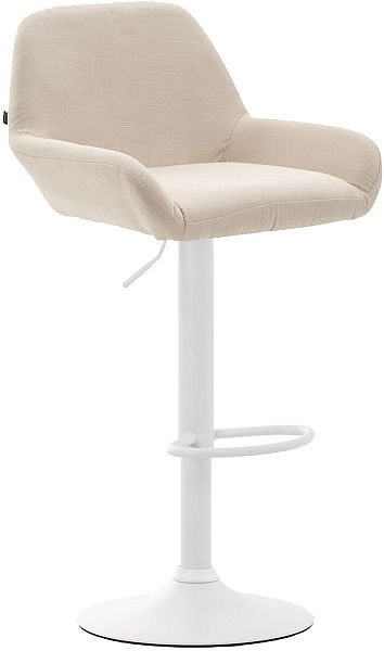 CLP Barhocker Braga Stoff weiß, creme, 314525, 4251756421199