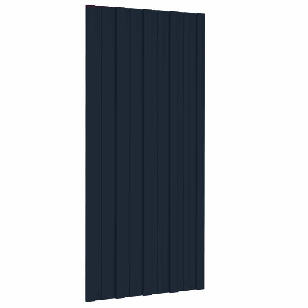 vidaXL Dachpaneel 12-teilig Anthrazit 100 x 45 cm Verzinkter Stahl, 42047125