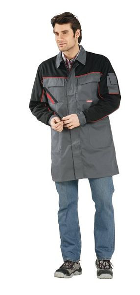 Planam Highline Berufsmantel, schiefer/schwarz/rot, Größe 54, 2352054