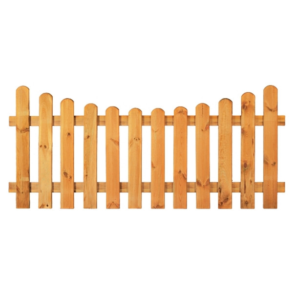 T&J HEIKO-Gartenzaun Unterbogen, 180 x 80/65 cm, kdi-grün, Latten 20/90 mm, glatt, Riegel 28/70 mm, 26213