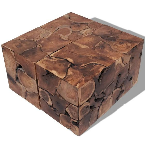 vidaXL Hocker/Couchtisch Massivholz Teak, Material: Teak-Massivholz, 274356