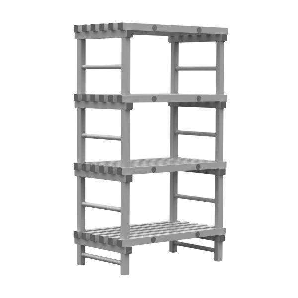 REA Grey Euro-Regal 1200(L)x600(T)x1750(H)mm mit 4 Ständern, 308.261