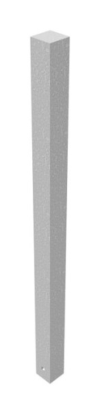Schake Edelstahlpfosten 70 x 70 mm, ortsfest, zum Einbetonieren Gesamtlänge: 1200 mm, ohne Verschluss, ohne Öse, 4070