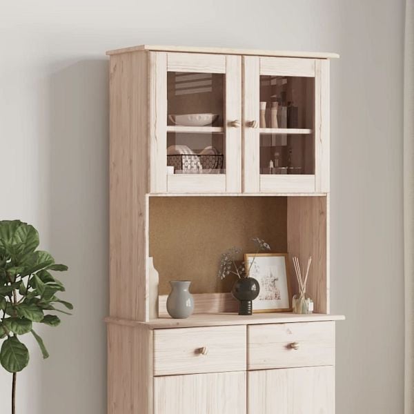 vidaXL Sideboard-Aufsatz ALTA 77x30x92 cm Massivholz Kiefer, 353945
