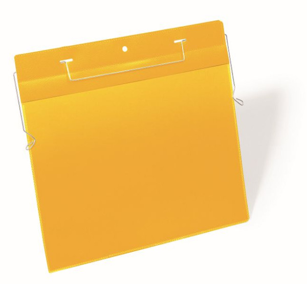 DURABLE Drahtbügeltasche Gelb, A4 quer, VE: 50 Stück, 175404