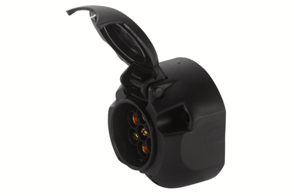 HELLA Steckdose, 7-polig, Schraubanschluss, Stecker: Schraubkontakt, PP (Polypropylen), Kunststoff, schwarz, 8JB 001 943-011