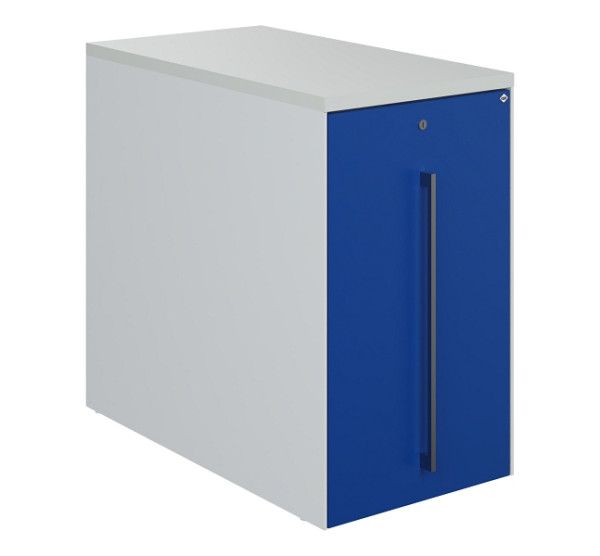 C+P Auszugschrank in Schreibtischhöhe Asisto, H740B430T800 mm, 7035/5010, rechts der Tischplatte, 148466-00R S10053