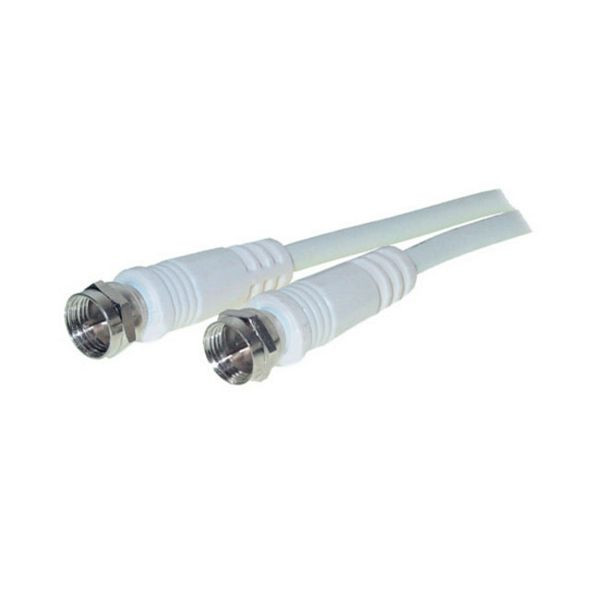 shiverpeaks BASIC-S, Sat-Anschlusskabel, F-Stecker - F-Stecker, 100% geschirmt, Central Pin, BZT - CE > 100 dB, weiß, 10m, BS80098-128