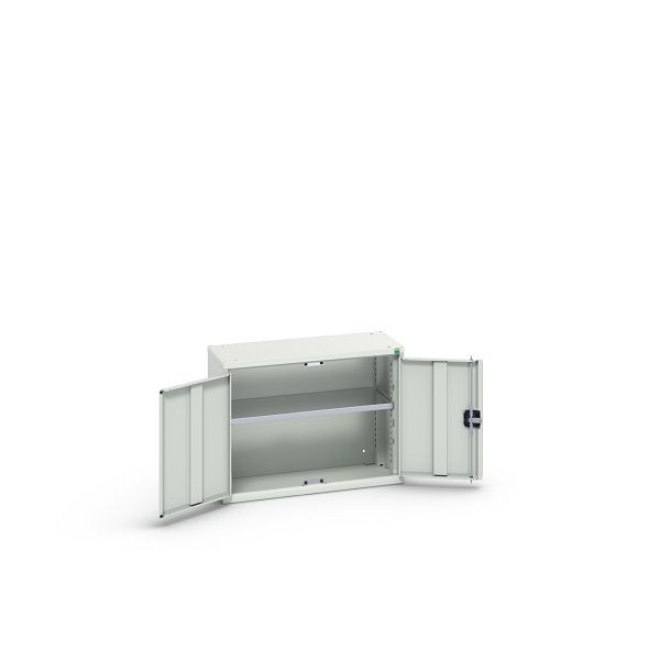 bott verso Flügeltürschrank, mit 1 Fachboden, BxTxH: 800 x 350 x 600 mm, Lichtgrau / Lichtgrau, 16926102.16