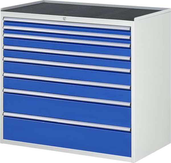 RAU Schubladenschrank Serie 7000, B1145xT650xH1035mm, Schubladen: 2xH60, 2xH90, 2xH120, 1xH180, 1xH210mm, Metallauflage, 03-XXL7.11A-MT.11