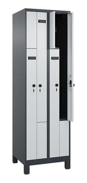C+P Z-Spind Evolo PLUS, Füße, 4 Fächer, 1950x600x500mm, 7016/7035, 049013-204 S10022