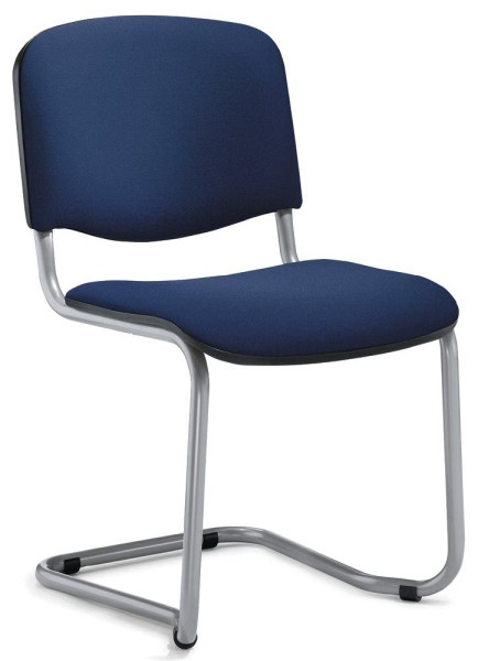 Deskin Besucherschwinger ISO, Gestell alusilber, Bezug Stoff DESKIN1, Farbe dunkelblau, 236270