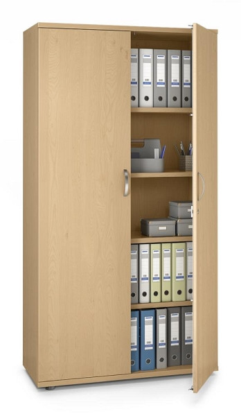 Deskin Flügeltürenschrank MULTI M pro, Dekor: Buchedekor, BxHxT: 1000 x 1890 x 420 mm, 250388