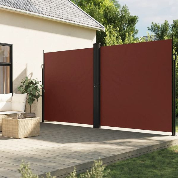 vidaXL Seitenmarkise Ausziehbar Braun 220x1000 cm, 4004779