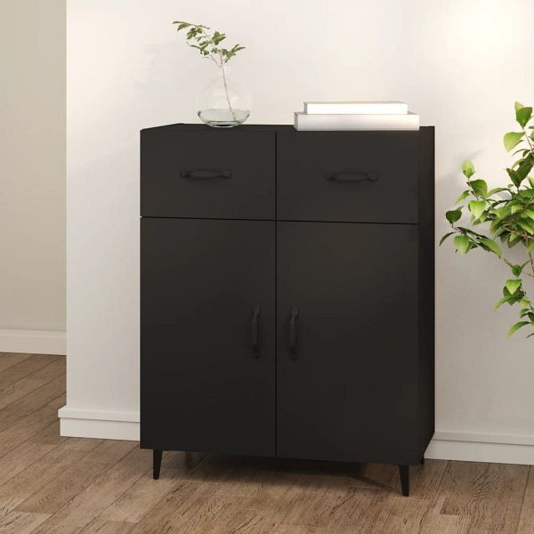 vidaXL Sideboard Schwarz 69,5x34x90 cm Holzwerkstoff, 812196