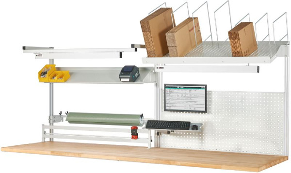RAU System-Aufbau - Komplettset 10, für Produktbreite 2000 mm, RAL7035, EE-BW-KS-10-2000.12