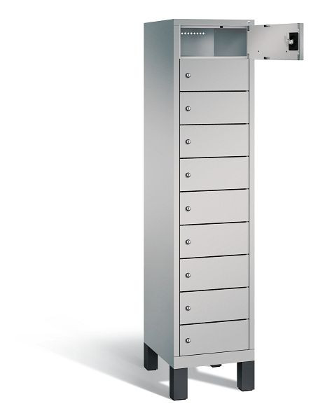 C+P Schließfachschrank Evolo, H1850xB420xT500mm, Farbe: Weißaluminium, 48010-1210 S10043