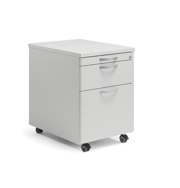 Deskin Rollcontainer MULTI M pro, Dekor lichtgrau, B 435 x H 590 x T 600 mm, 1 Schub, 290491