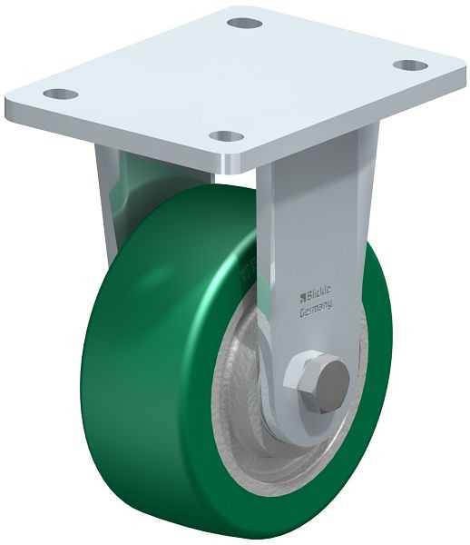 Blickle BO-GST 127K Stahlgeschweißte Schwerlast-Bockrolle, Blickle Softhane®, Grün, 754152