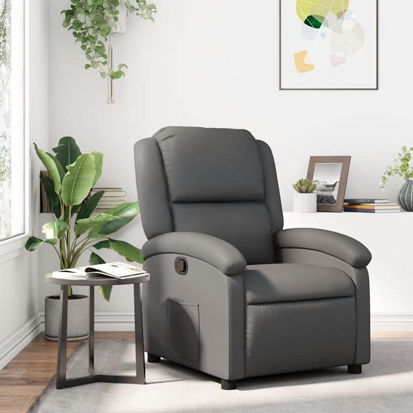 vidaXL Relaxsessel Grau Kunstleder, Top-Qualität, 371778
