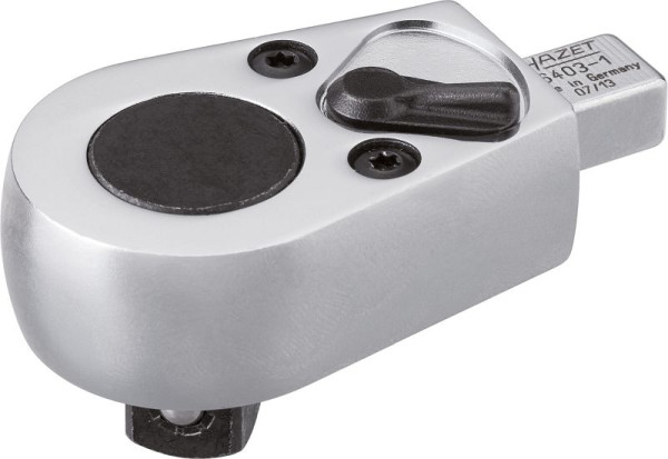 Hazet Einsteck-Umschaltknarre, Einsteck-Vierkant 9 x 12 mm, Vierkant massiv 12,5 mm, Länge: 74.5 mm, Ersatzteil: 6403-1/7, 6403-1/9, 6403-1