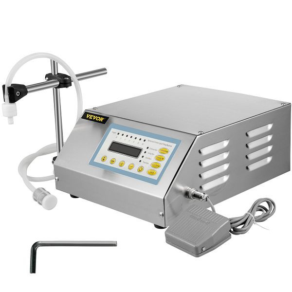 VEVOR GFK-160 Füllmaschine Flüssigkeit 2ML-3500ML 30W Liquid Filling Machine Abfüller Flüssigkeitsabfüllmaschine, GFK-160YTGZJ00001V2