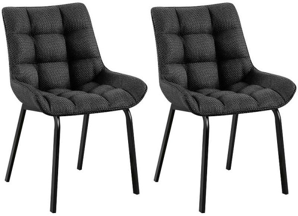 CLP 2er Set Stuhl Saranda Stoff schwarz, titangrau, 326679