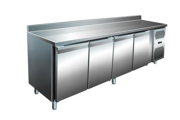 A&S Polarny VIP Kühltisch mit 4 Türen und Aufkantung -2 bis +8°C 2.230x600x960 mm, KT-VIP-600-4A