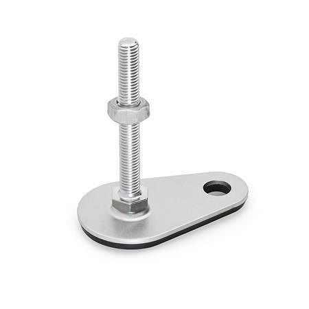 Ganter Edelstahl-Stellfüße mit Befestigungslasche, Tropfenform (GN 43-80-M20-134-D1-W), VE: 5 Stück, 43-80-M20-134-D1-W
